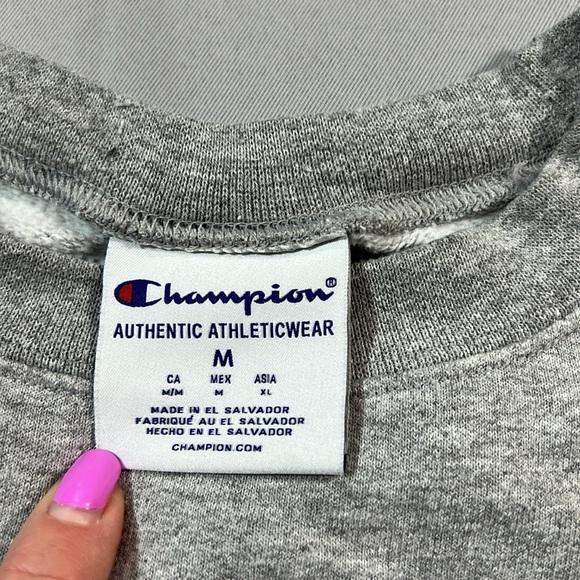 Champion Gray NC State Wolfpack Men's Sweater - Picture 2 of 6